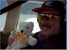 Perry flies over Alaskan fjords